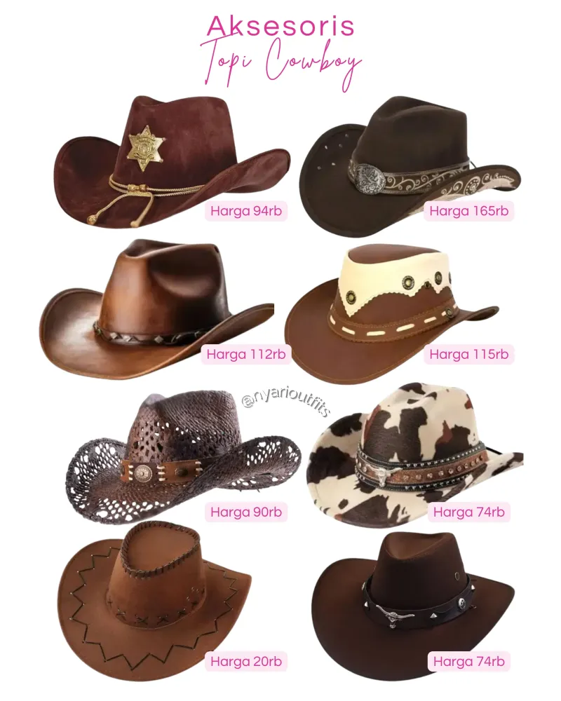 aksesoris - aksesoris topi cowboy