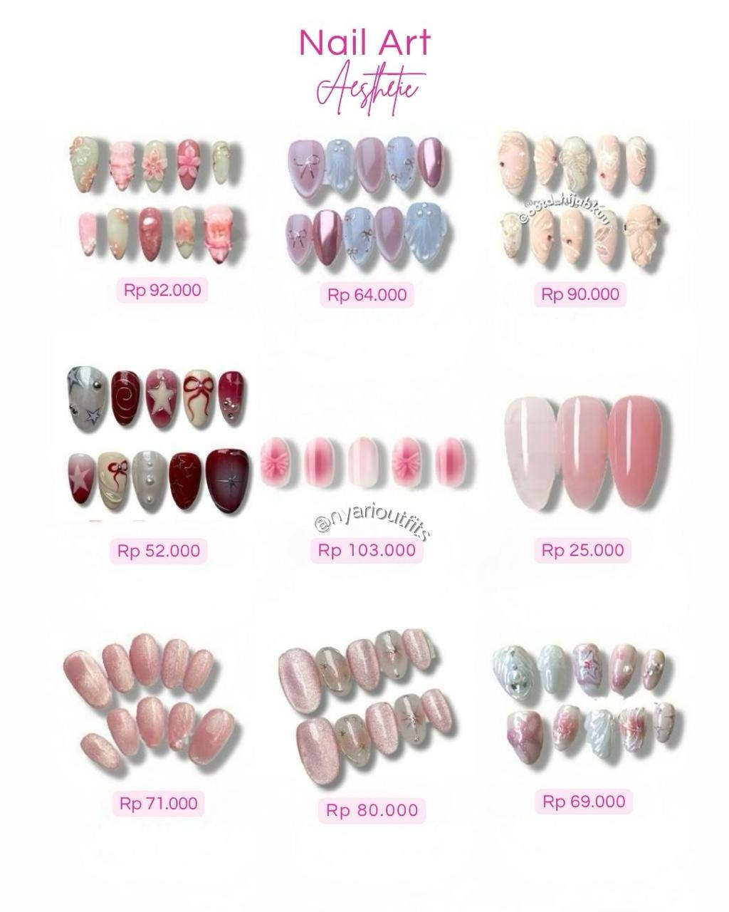 aksesoris - nail art pink