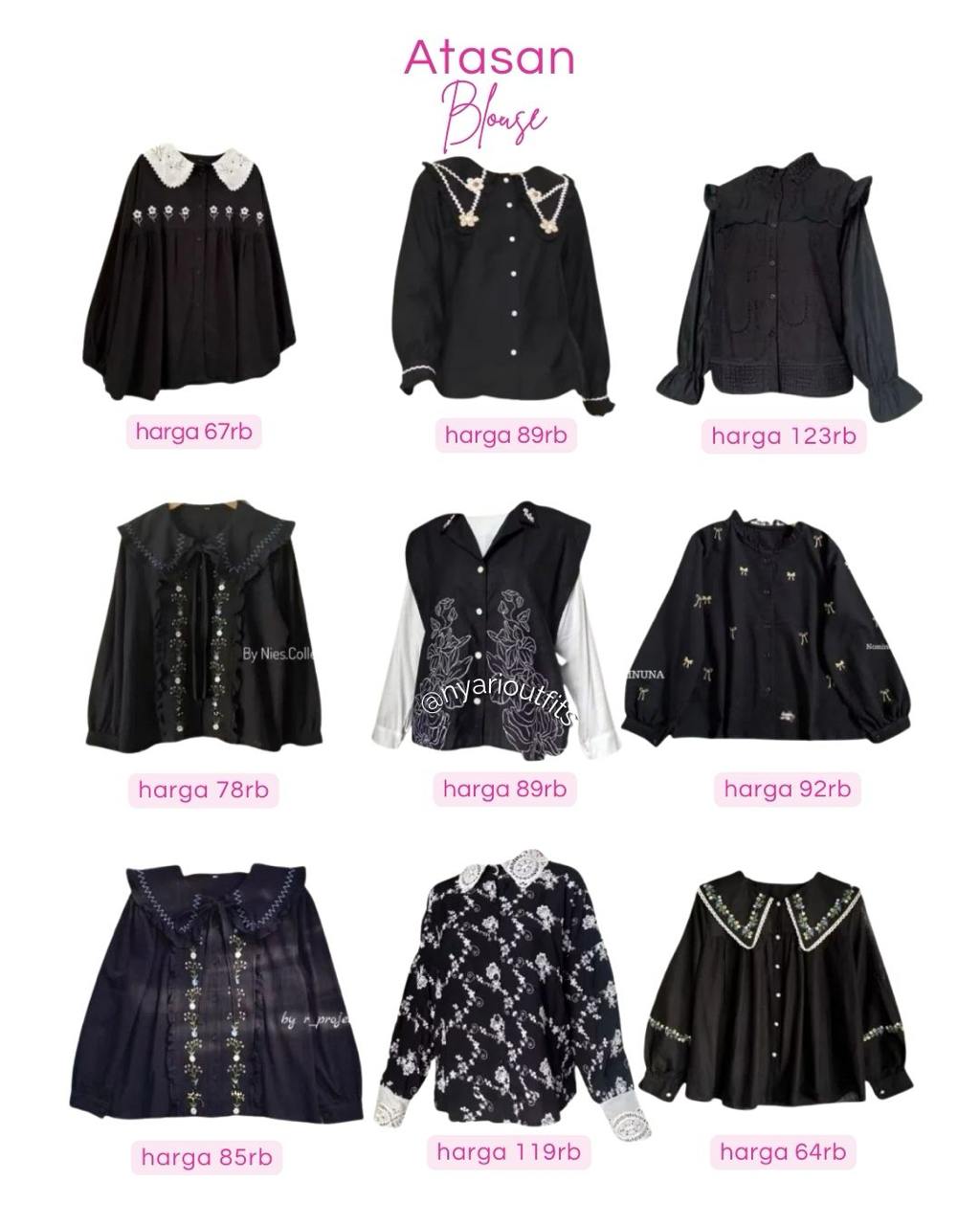 atasan - atasan blouse hitam