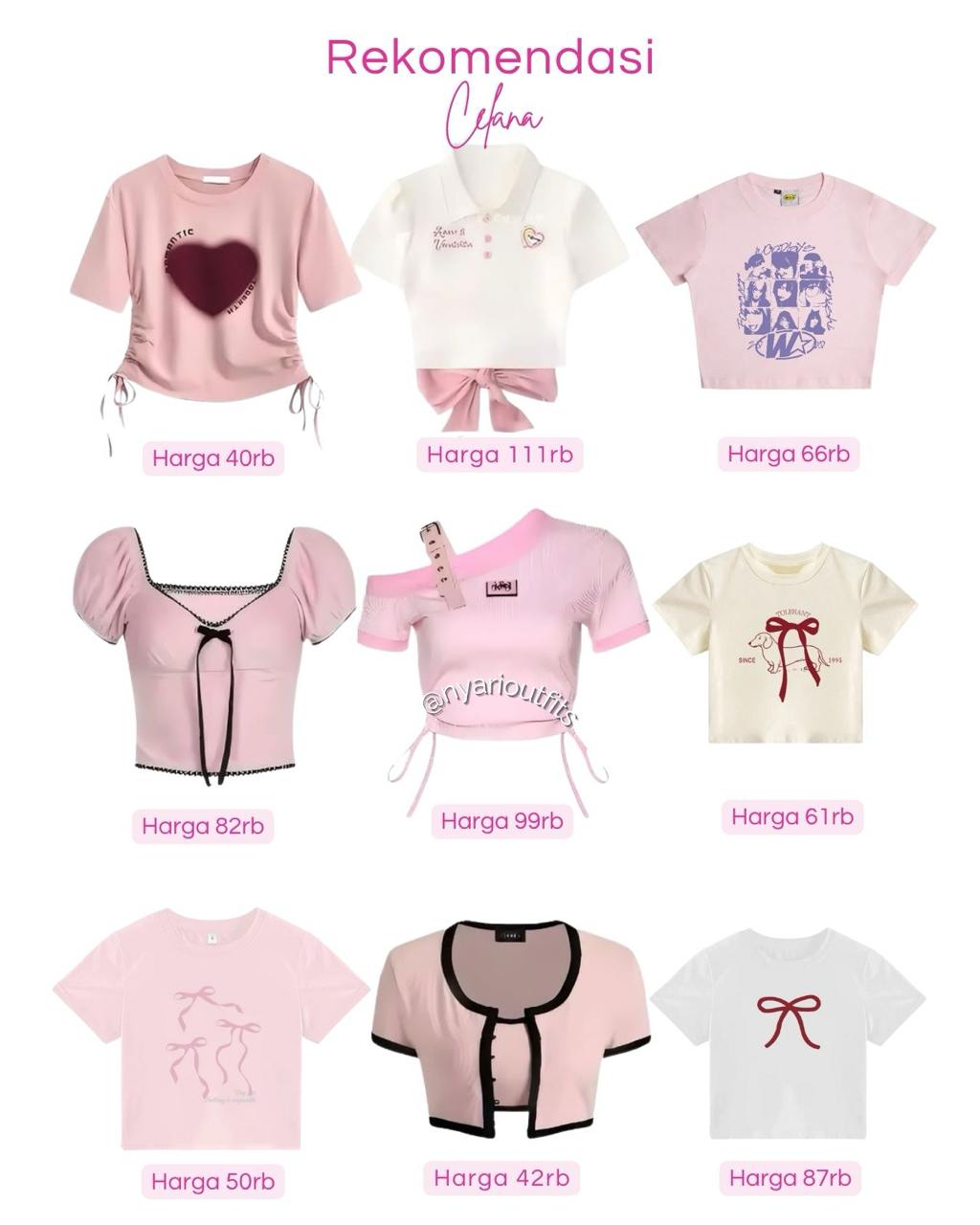 atasan - atasan croptop pink