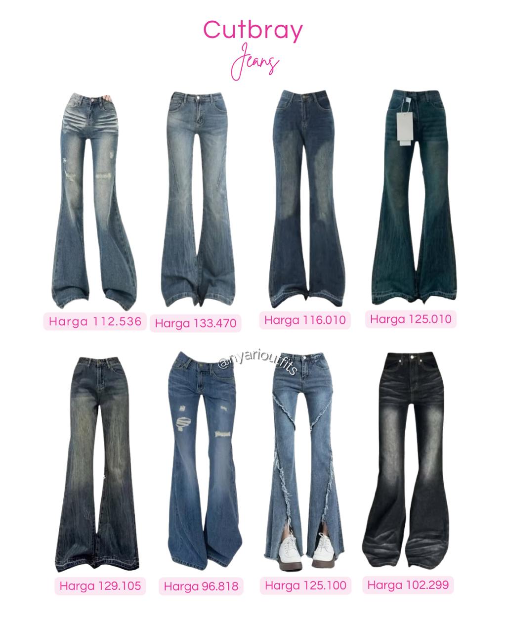 celana - celana cutbray jeans