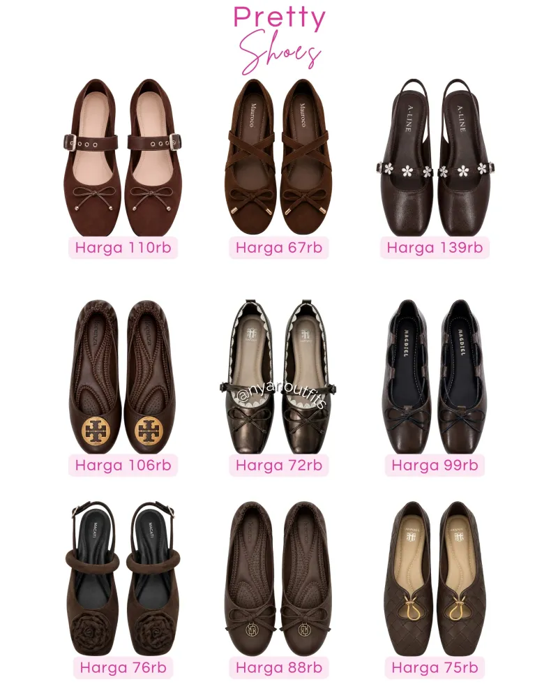 flatshoes - flatshoes coklat