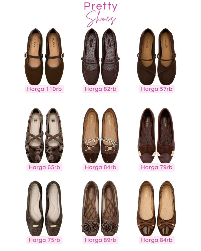 flatshoes - flatshoes coklat