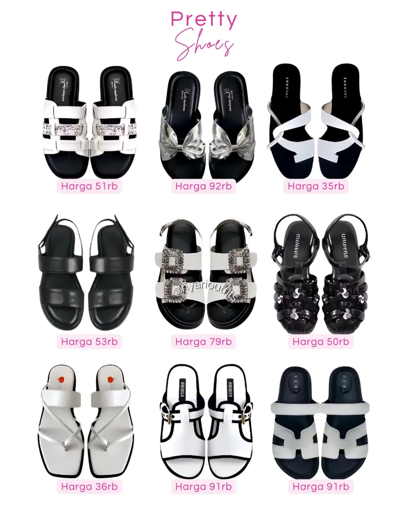 flatshoes - flatshoes hitam