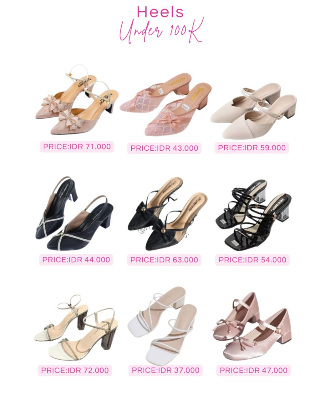 heels under 100k