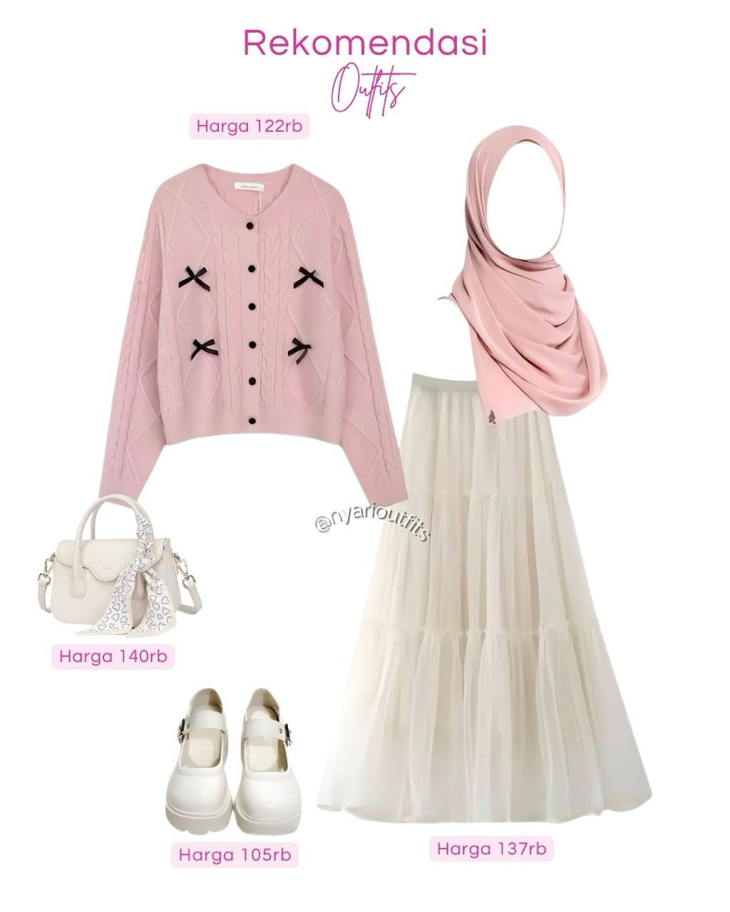 inspirasi outfit idea pink