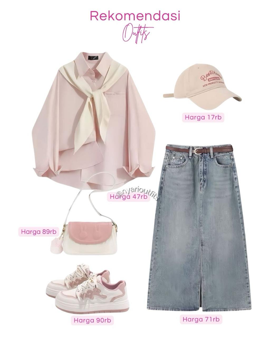 inspirasi outfit idea pink