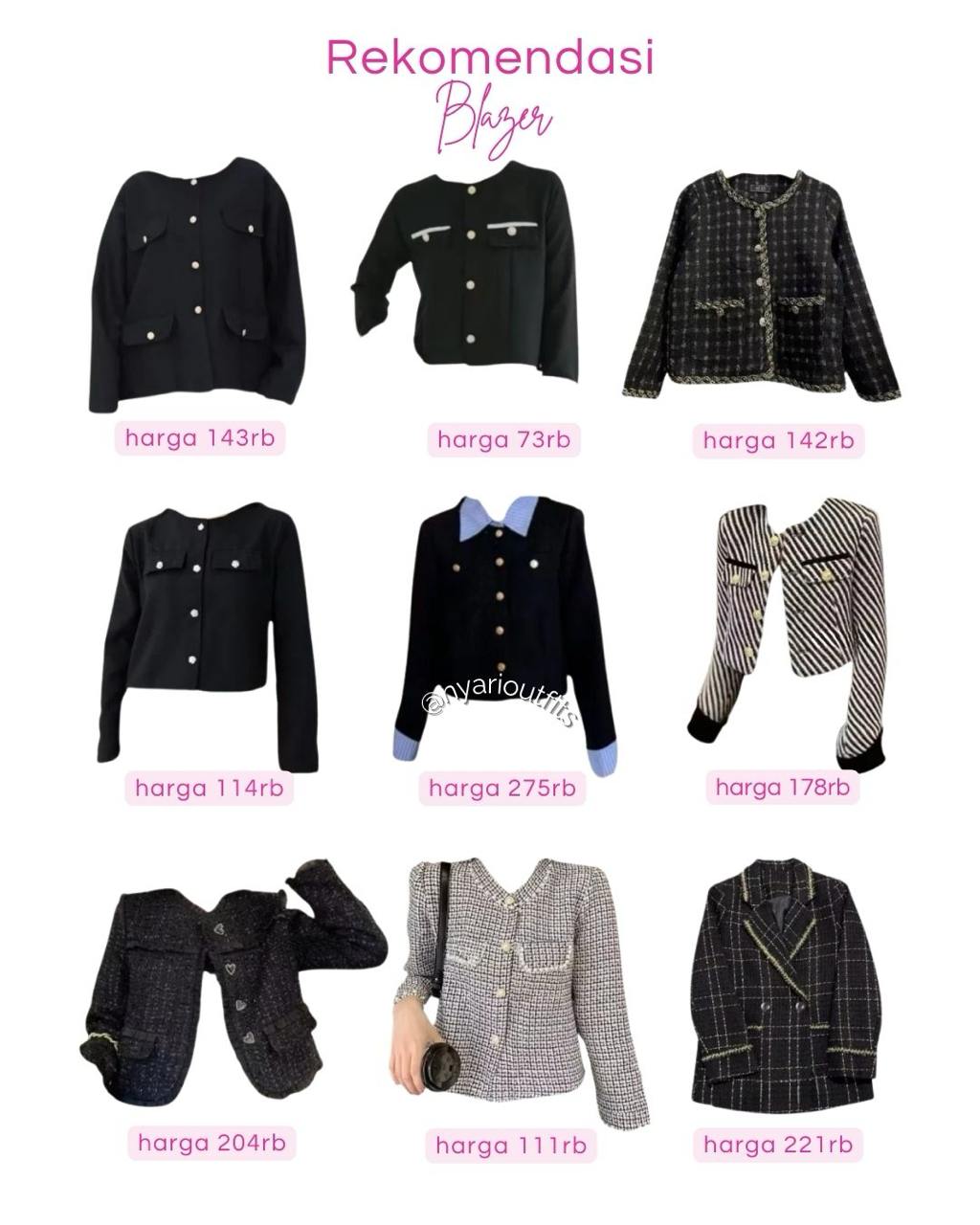 outer - blazer hitam
