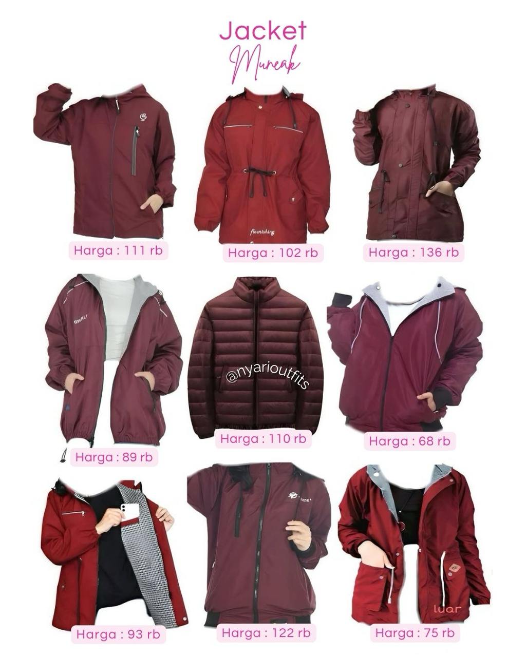outer - jacket muncak merah