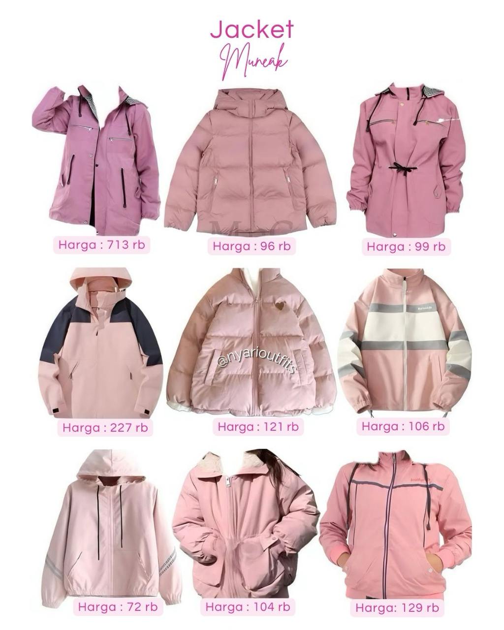 outer - jacket muncak pink