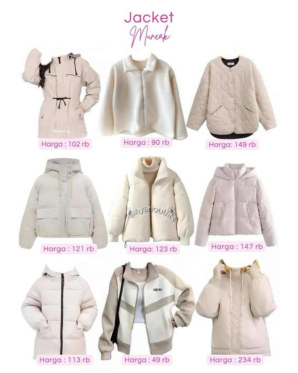 outer - jacket muncak putih