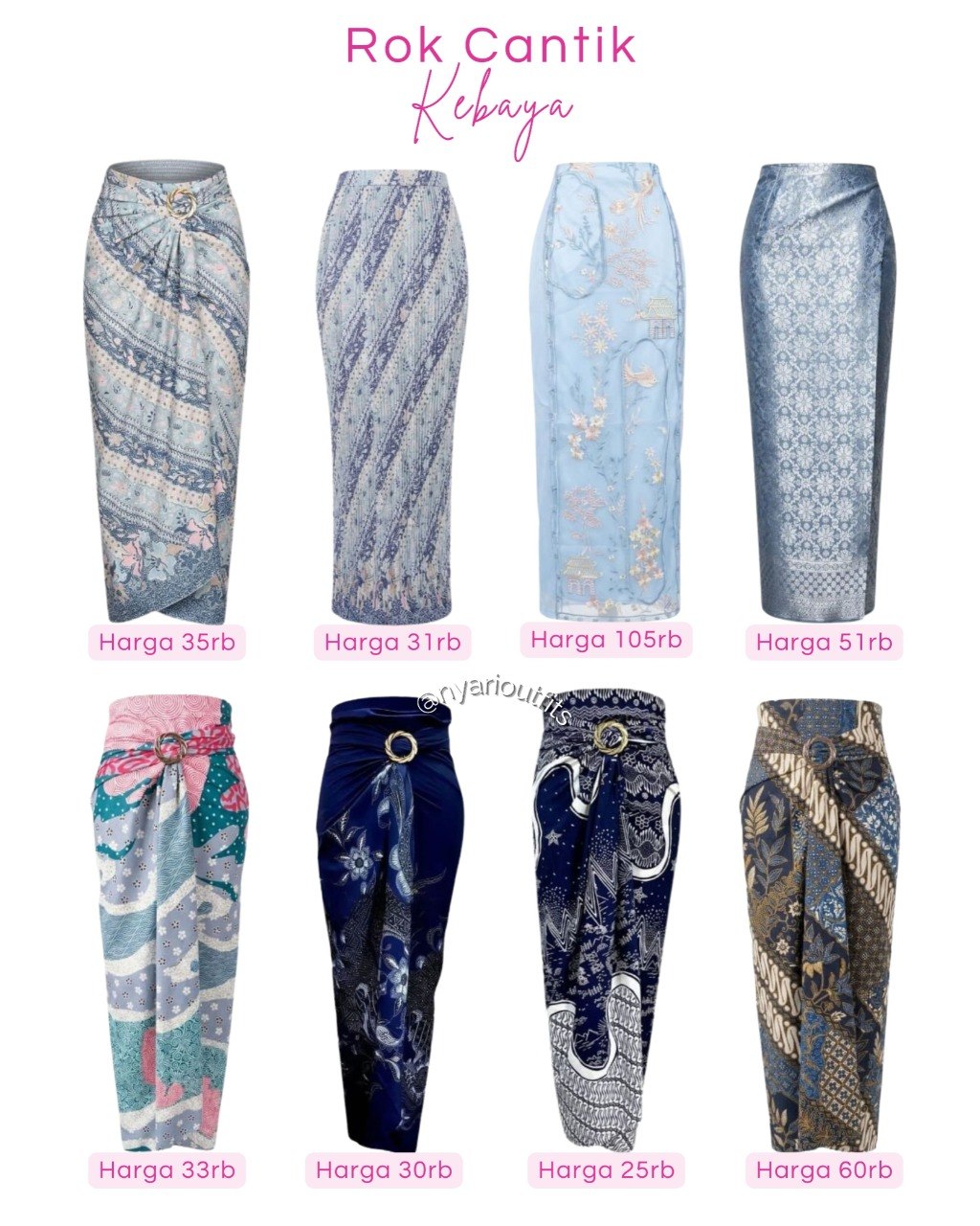 rok - rok batik kebaya biru