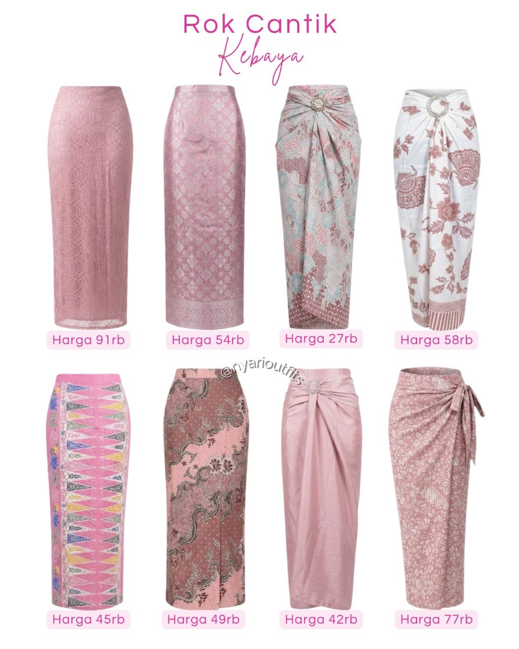 rok - rok batik kebaya pink