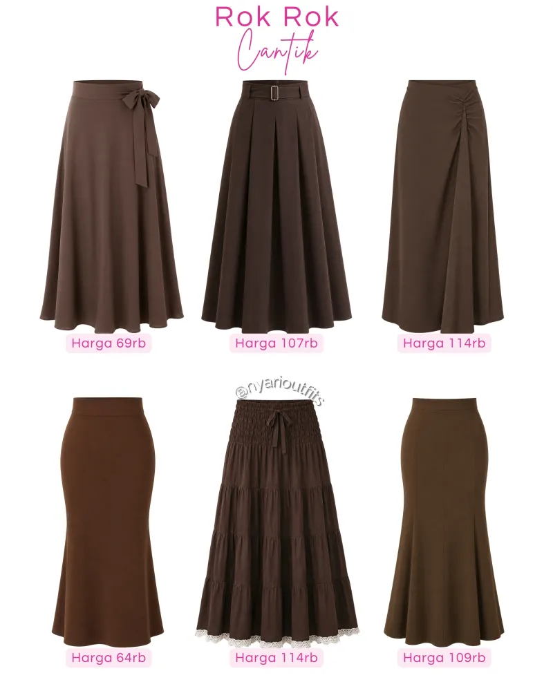 rok - rok cantik coklat