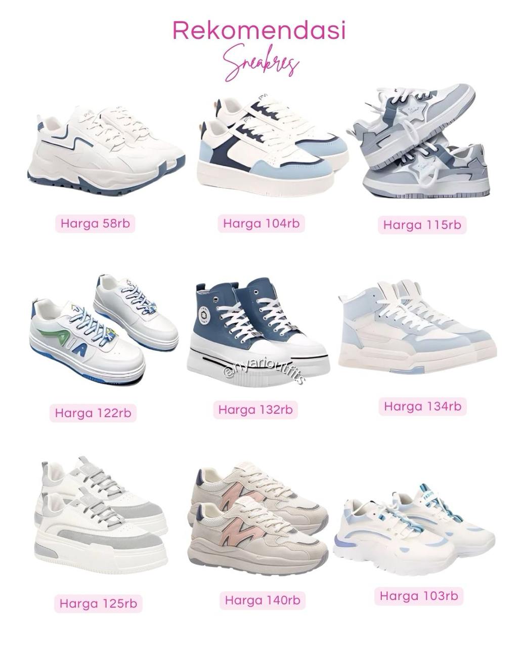 sepatu - sepatu sneakers biru