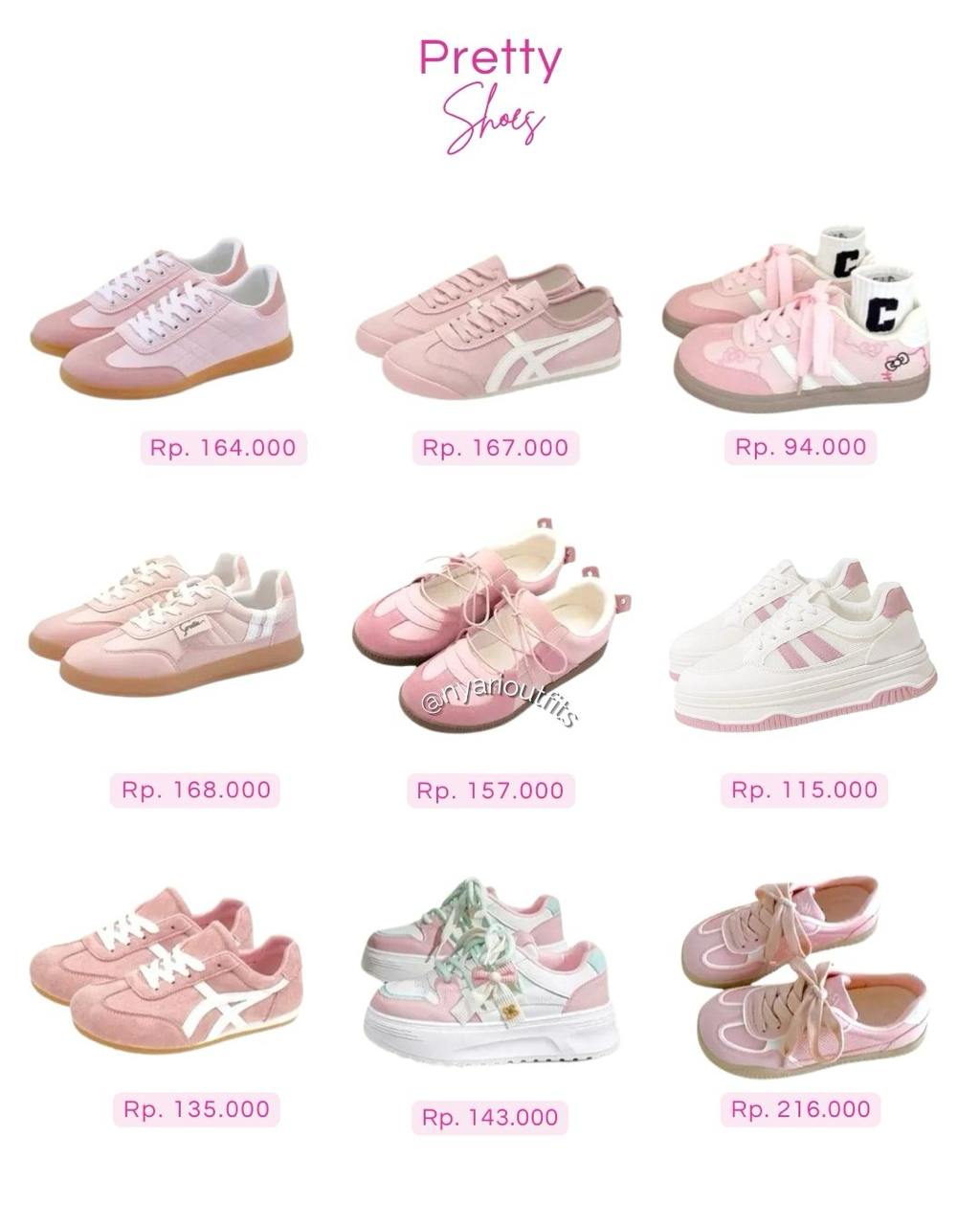 sepatu - sepatu sneakers pink
