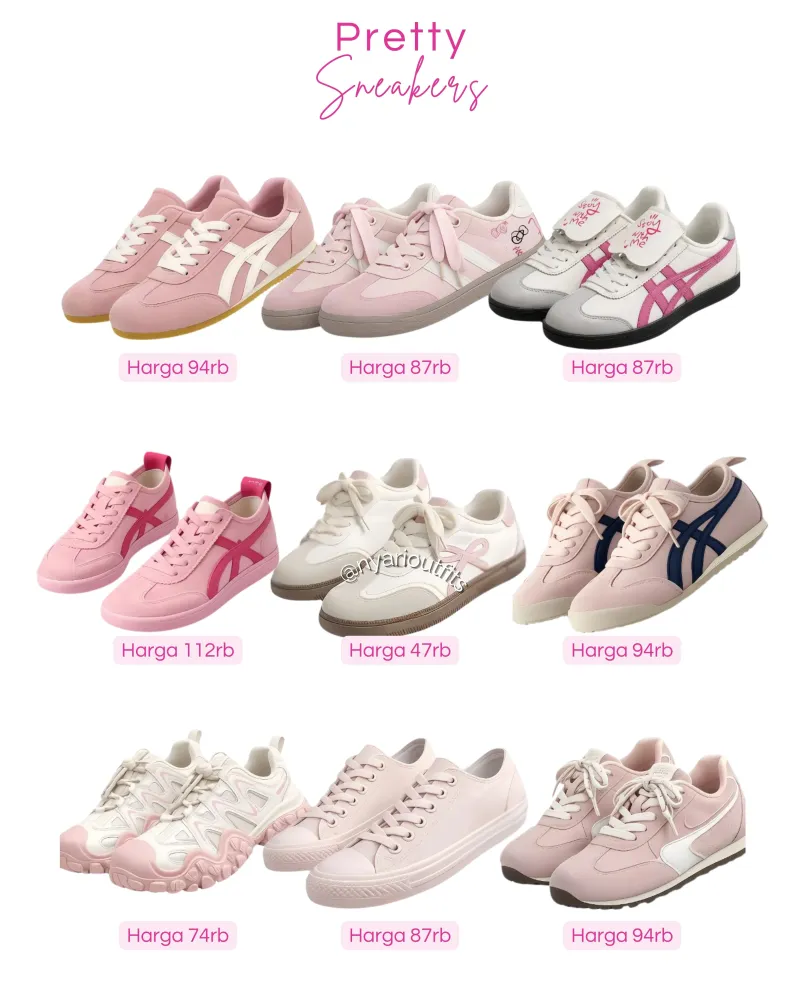 sepatu - sepatu sneakers pink