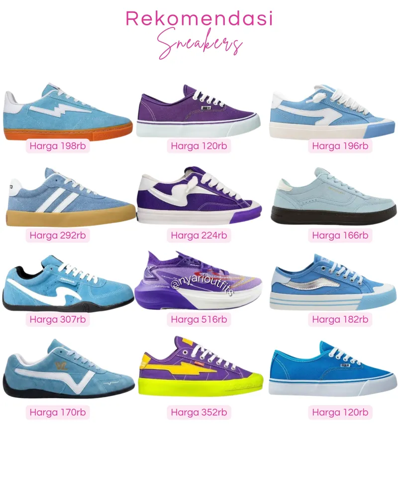 sneakers - sneakers biru, ungu