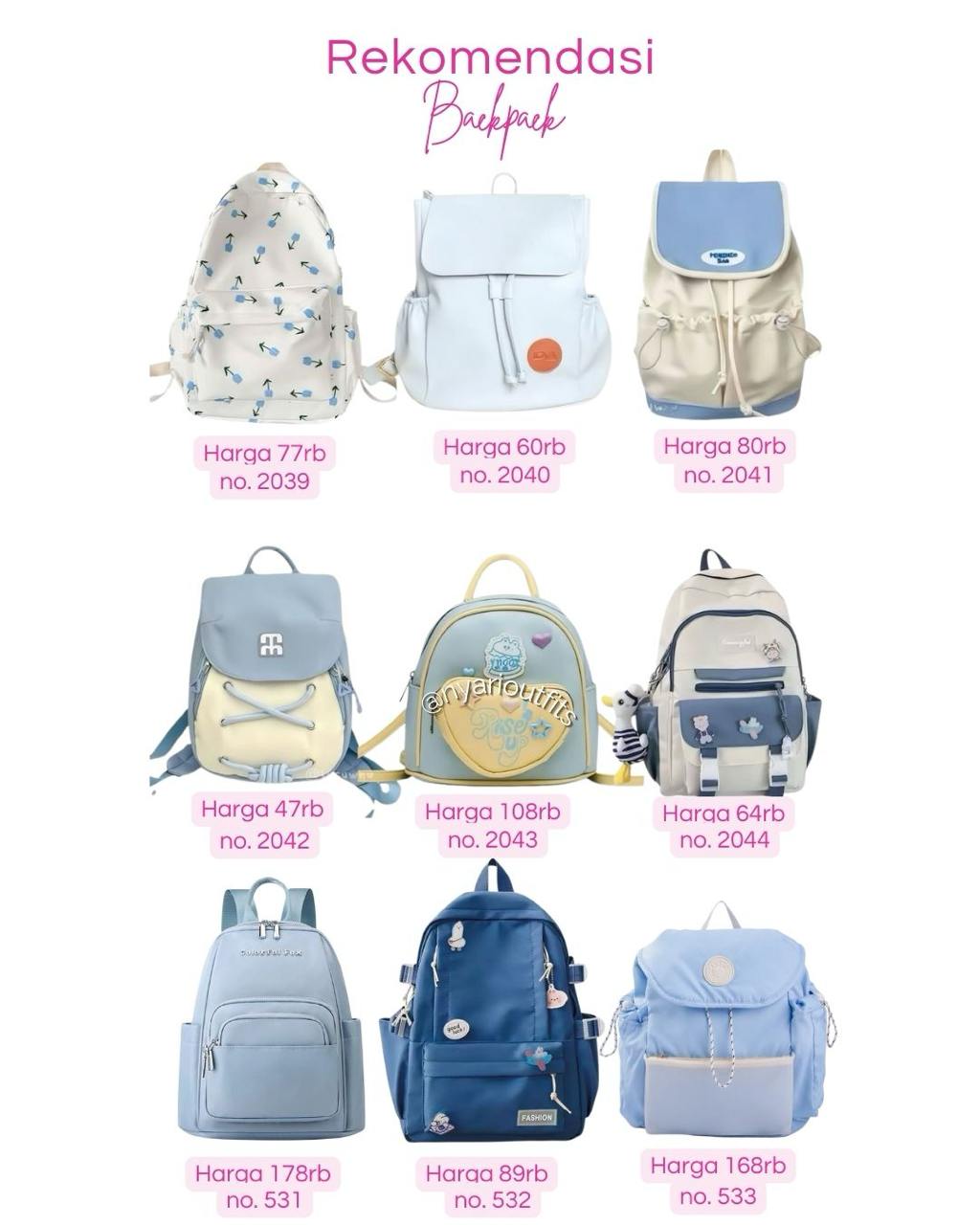 tas - tas ransel backpack biru