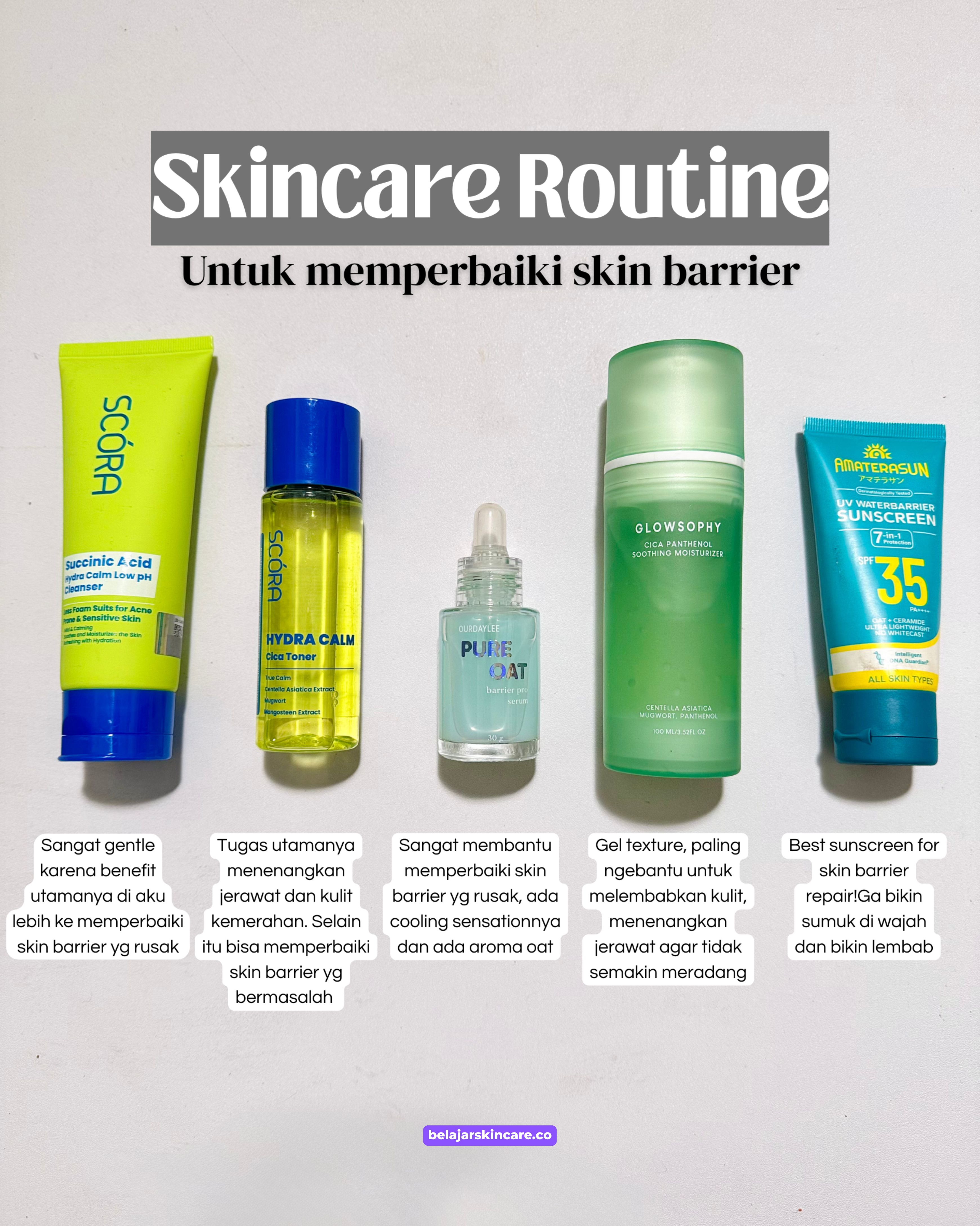 PERBAIKAN SKIN BARRIER SKINCARE ROUTINE 🤍